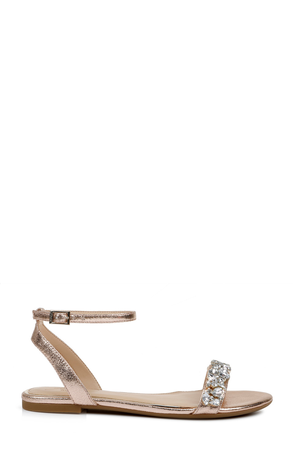 Ohara Minimalist Crystal Adorned Flats By Badgley Mischka