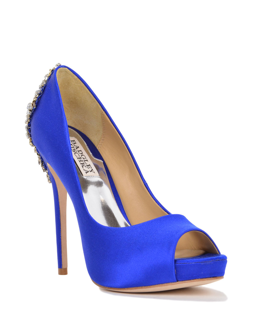 Kiara Embellished Peep-toe Pump by Badgley Mischka