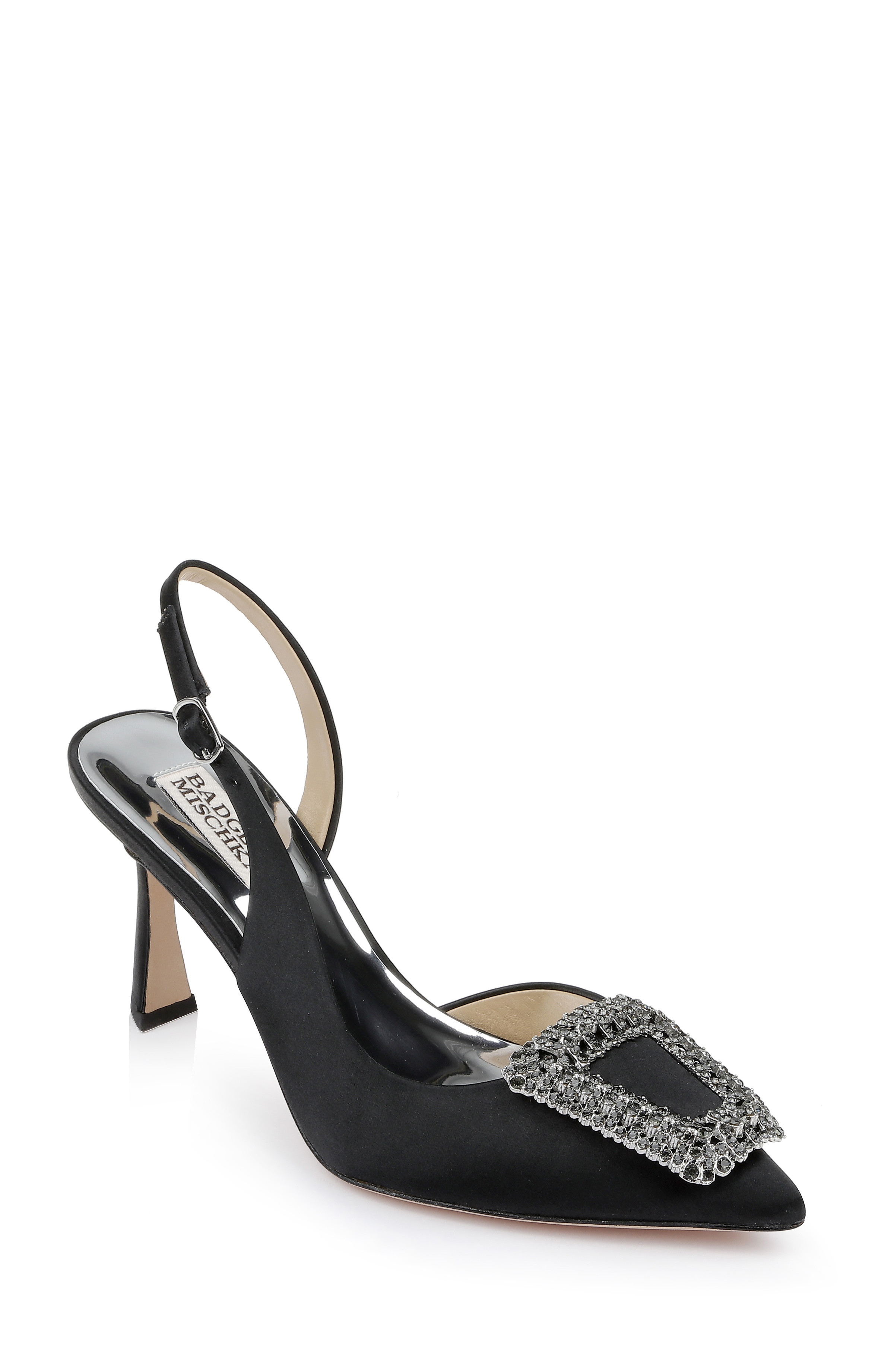 Enida Stiletto Slingback with Crystal Buckle