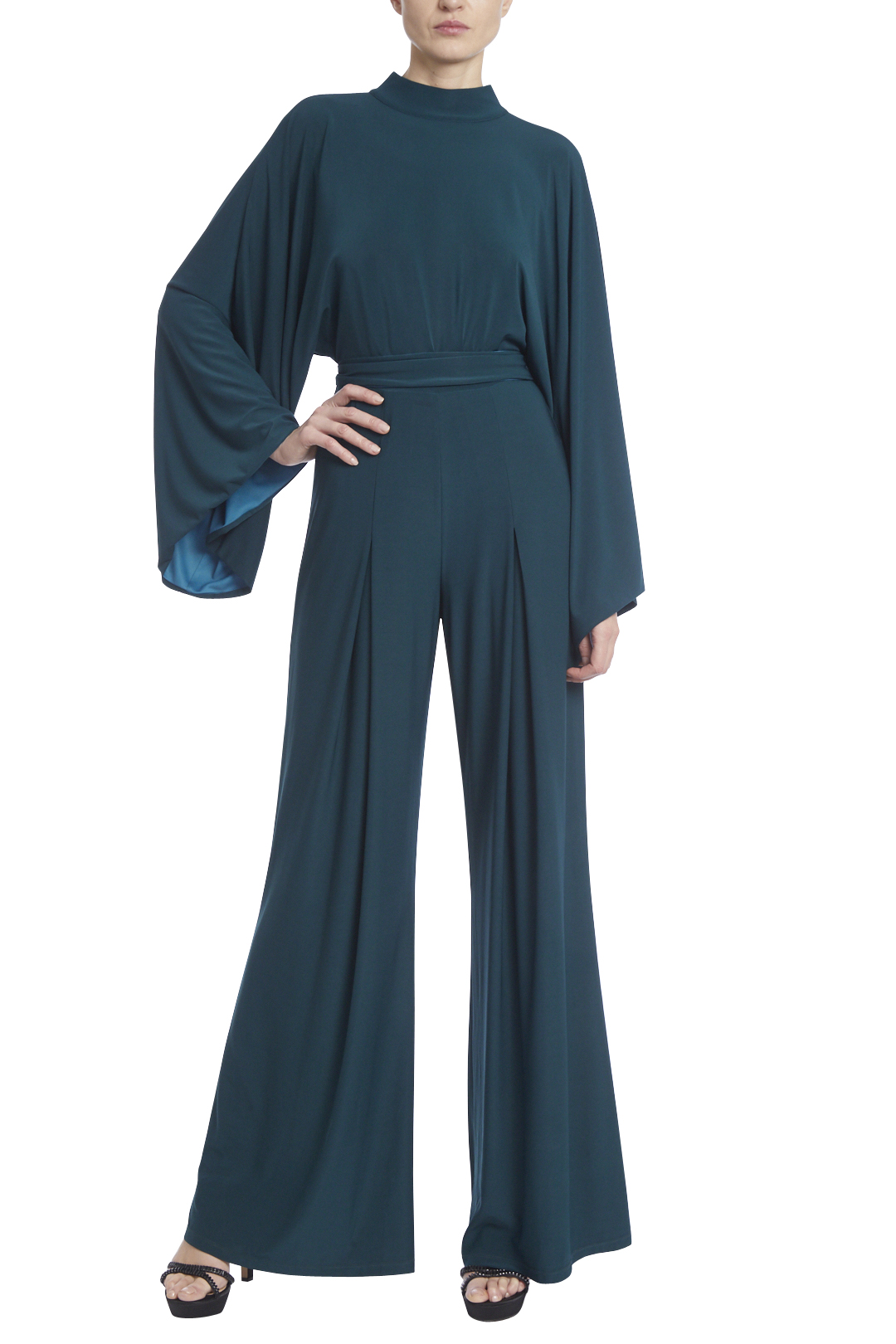 NEXT Satin Belted Wide Leg Jumpsuit 2024