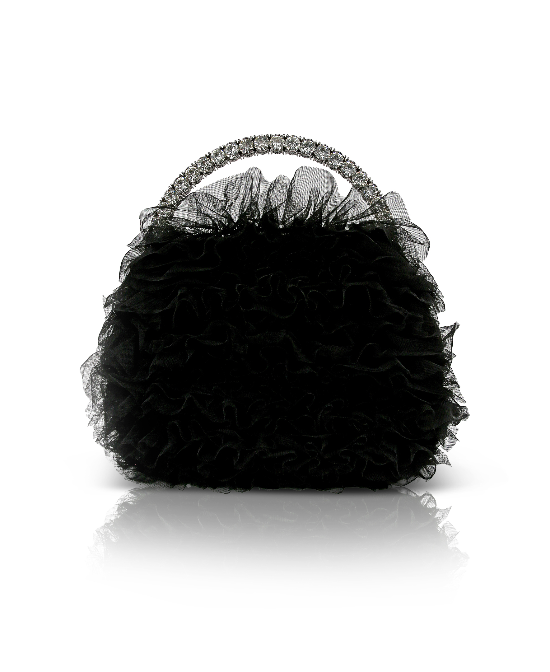 Jazzie Tulle Layered Ruffle Pouch Clutch by Badgley Mishcka 