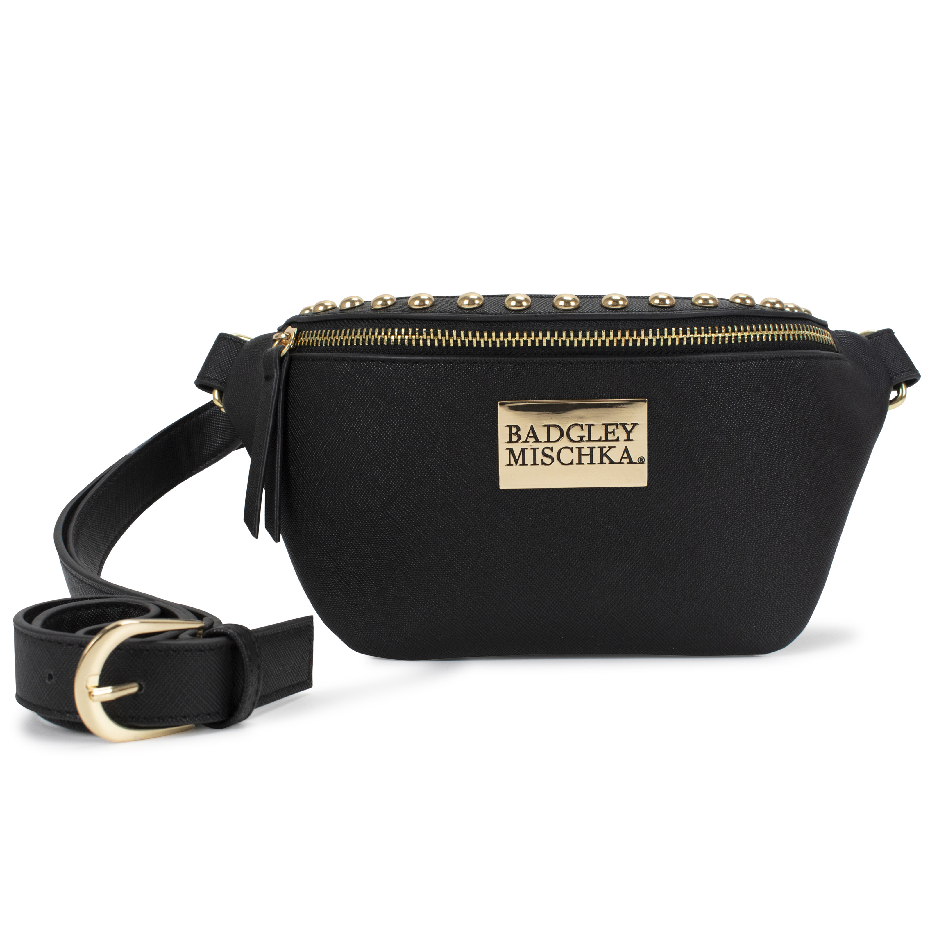 Versace Logo Jacquard Sling Crossbody Bag in Black-Ruthenium