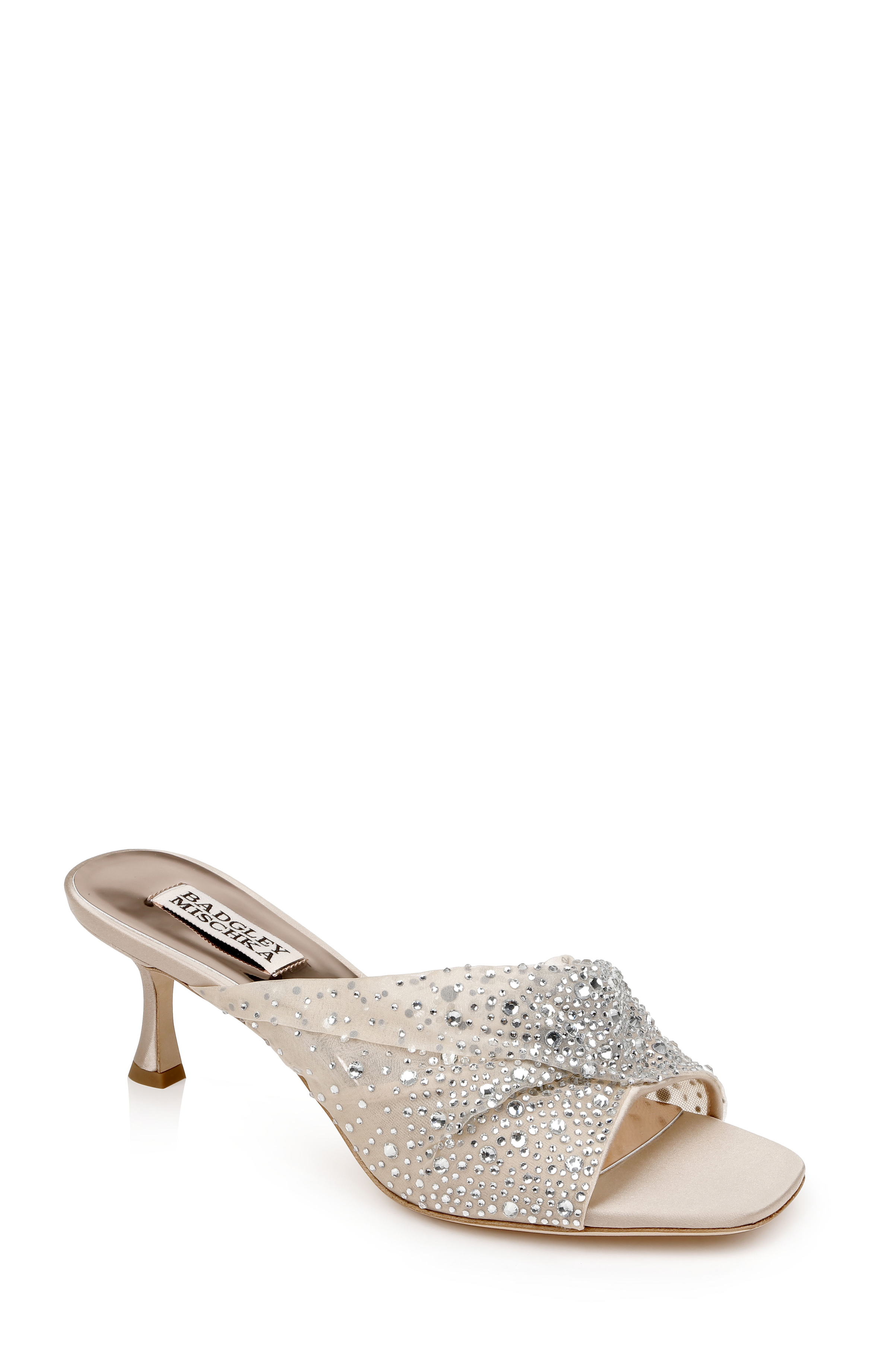 Brandy Rhinestone-Studded Mules by Badgley Mischka 