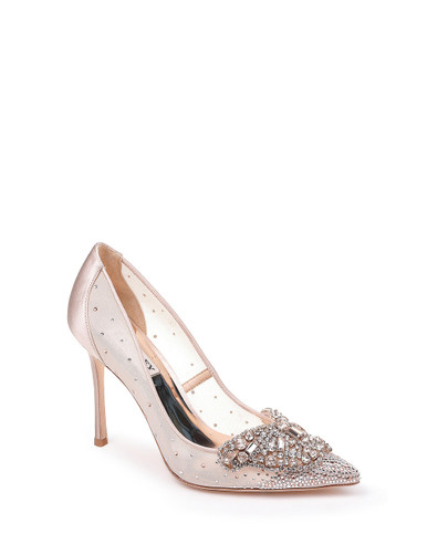 Quintana Crystal Ornamented Pump by Badgley Mischka