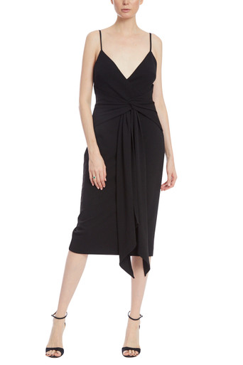 Draped Strappy Cocktail Dress by Badgley Mischka