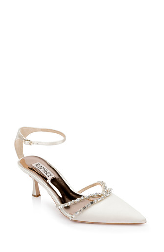 Zendaya Gemstone-Embellished Kitten Heel by Badgley Mishcka