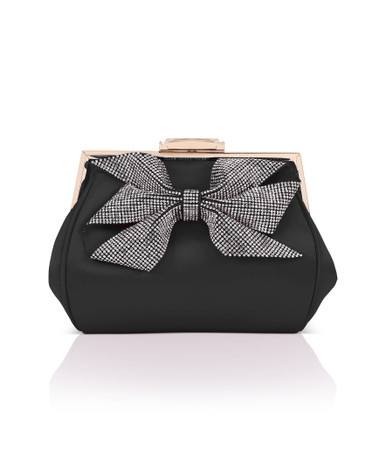 Mia Crystal Bow Pouch Clutch