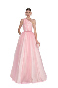 Badgley Mischka☆華やかピンクのラッフルワンショルダードレス J0090-MAGE-1__00414.1727891329