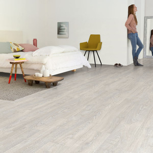 Quick‑Step Impressive Patina Classic Oak Grey Planks 8mm Laminate Flooring (IM3560) - Premium Impressive collection featuring oak luxury vinyl tile flooring with waterproof technology and easy click-fit installation