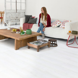 Quick-Step Impressive White Planks 8mm Laminate Flooring (IM1859) - Premium Impressive collection featuring white luxury vinyl tile flooring with waterproof technology and easy click-fit installation Quick-Step Impressive White Planks 8mm Laminate Flooring (IM1859) - Premium Impressive collection featuring white luxury vinyl tile flooring with waterproof technology and easy click-fit installation