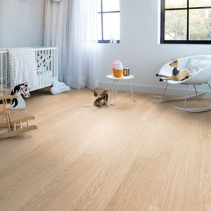 Quick-Step Alpha Bloom – Pure Oak Blush LVT Flooring (AVMPU40097) - Premium Alpha Bloom collection featuring oak luxury vinyl tile flooring with waterproof technology and easy click-fit installation