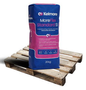 Kelmore MoreFlex Standard S1 White Wall & Floor Tile Adhesive 20kg Kelmore MoreFlex Standard S1 White Wall & Floor Tile Adhesive 20kg