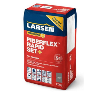 Larsen Professional Fibreflex Rapid Set+ C2 S1 Tile Adhesive Grey 20kg hero image Larsen Professional Fibreflex Rapid Set+ C2 S1 Tile Adhesive Grey 20kg hero image
