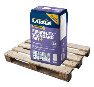 Larsen Professional Fibreflex Standard Set+ C2 S1 Tile Adhesive White 20kg Half Pallet (24 Bags Tail Lift)