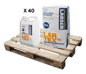 Larsen Professional Lartex NA Two Part Self Levelling Compound Grey 20kg (40 Bag Pallet) - Larsen self-levelling compound Larsen Professional Lartex NA Two Part Self Levelling Compound Grey 20kg (40 Bag Pallet) - Larsen self-levelling compound