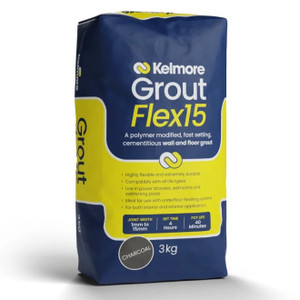 Kelmore Flex15 Charcoal Grout 3kg - High-quality tile grouting solution