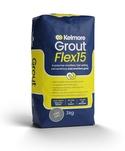 Kelmore Flex15 Dark Grey Grout 3kg - High-quality tile grouting solution Kelmore Flex15 Dark Grey Grout 3kg - High-quality tile grouting solution
