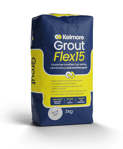 Kelmore Flex15 Silver Grey Grout 3kg - High-quality tile grouting solution Kelmore Flex15 Silver Grey Grout 3kg - High-quality tile grouting solution