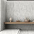 Frost Wood matt porcelain tile 60x120cm with light grey wood effect finish in a modern minimalist bathroom interior.