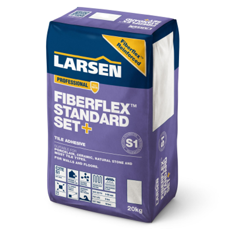 Larsen Professional Fibreflex Standard Set+ C2 S1 Tile Adhesive Grey 20kg Larsen Professional Fibreflex Standard Set+ C2 S1 Tile Adhesive Grey 20kg