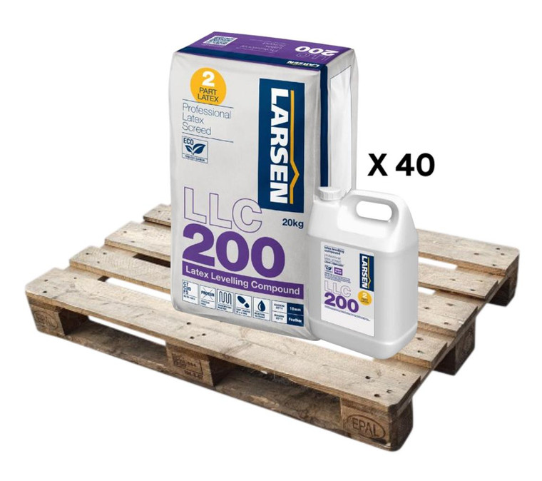 Larsen LLC 200 2-Part Latex Floor Smoothing Compound 20kg (40 Bag Pallet) - Larsen self-levelling compound Larsen LLC 200 2-Part Latex Floor Smoothing Compound 20kg (40 Bag Pallet) - Larsen self-levelling compound