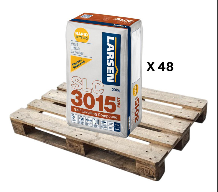 Larsen SLC3015 Rapid Set Pro Single Part Flexible Fibre Self Levelling Compound 20kg (48 Bag Pallet) - Larsen self-levelling compound Larsen SLC3015 Rapid Set Pro Single Part Flexible Fibre Self Levelling Compound 20kg (48 Bag Pallet) - Larsen self-levelling compound
