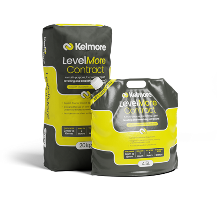 Kelmore LevelMore Contract self-leveling compound creates perfectly smooth surfaces for tile installation. Fast-setting formula with excellent flow properties. Kelmore LevelMore Contract self-leveling compound creates perfectly smooth surfaces for tile installation. Fast-setting formula with excellent flow properties.
