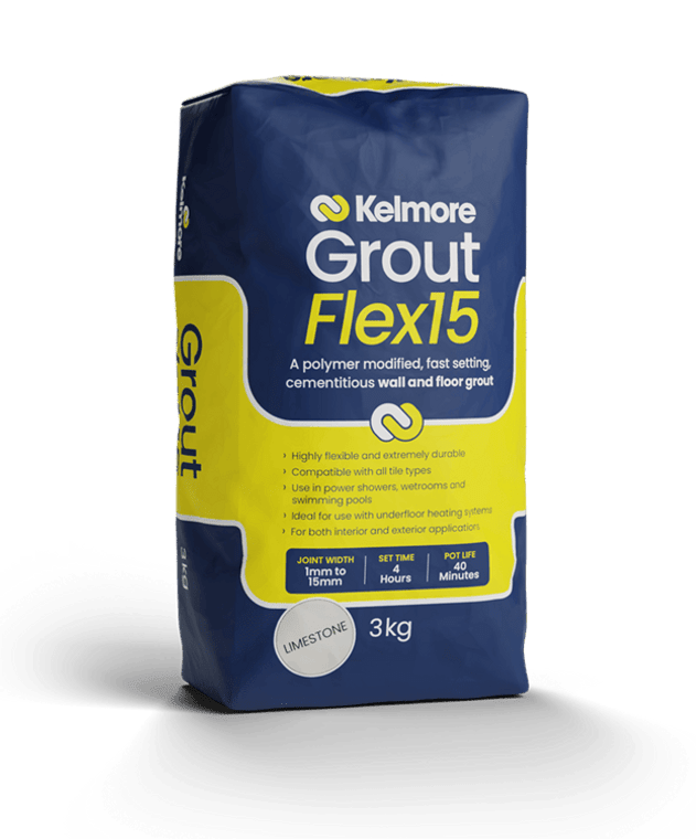 Kelmore Flex15 Limestone Grout 3kg - High-quality tile grouting solution Kelmore Flex15 Limestone Grout 3kg - High-quality tile grouting solution
