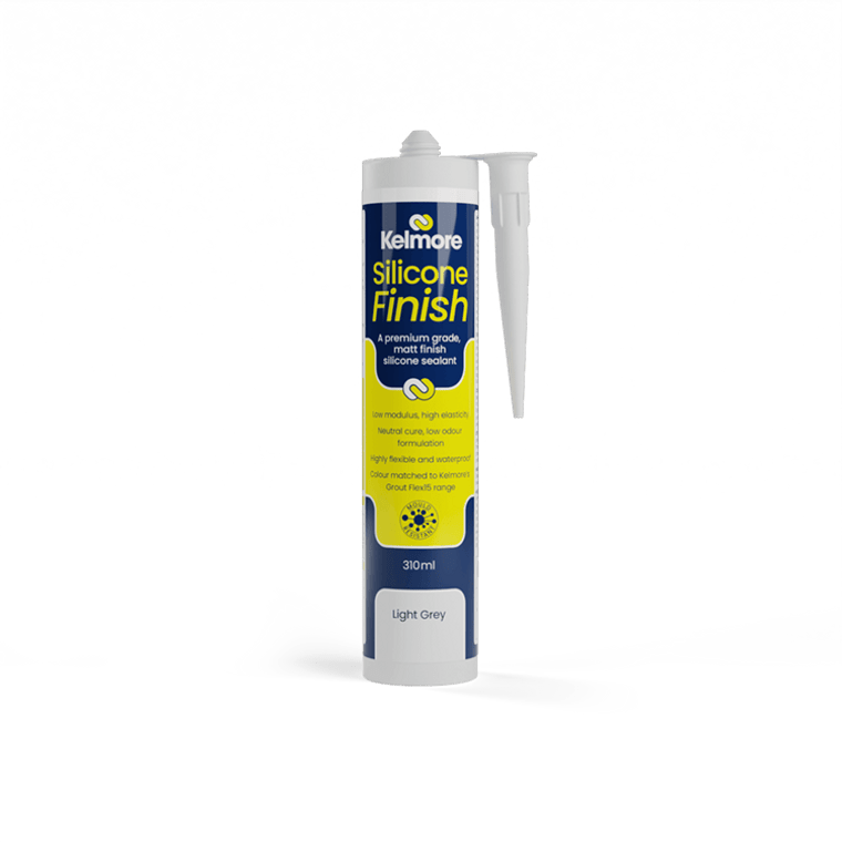 Kelmore Silicone Finish Light Grey 310ml - High-quality tile sealing solution Kelmore Silicone Finish Light Grey 310ml - High-quality tile sealing solution