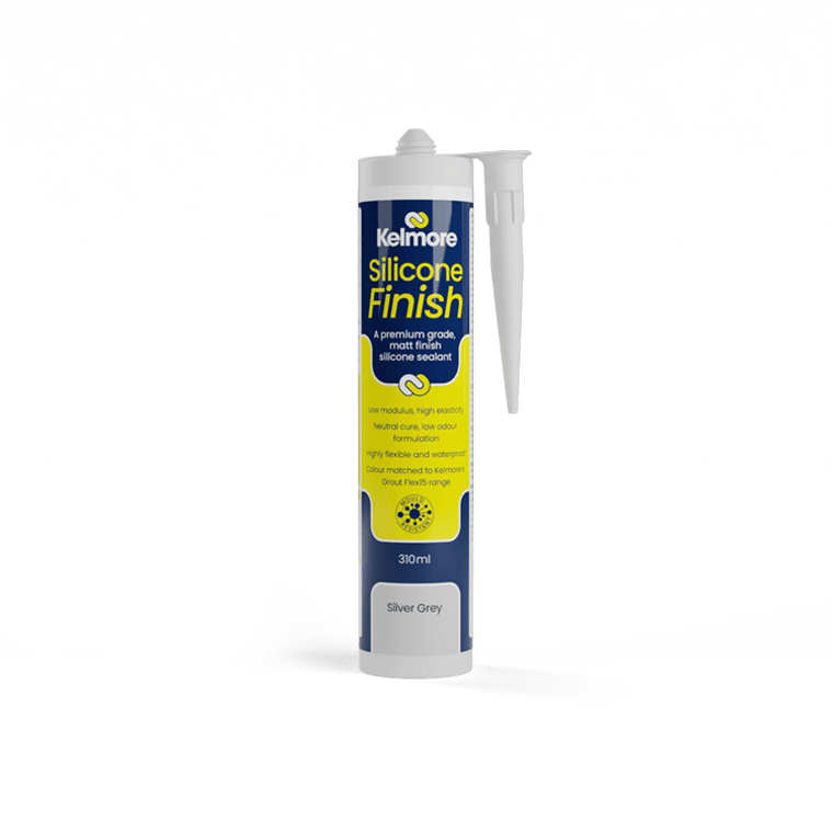Kelmore Silicone Finish Silver Grey 310ml - High-quality tile sealing solution Kelmore Silicone Finish Silver Grey 310ml - High-quality tile sealing solution