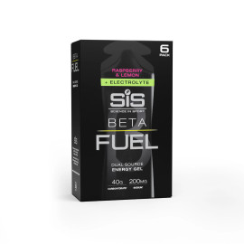 BETA FUEL + Electrolyte Gels 60ml 6 Pack Raspberry & Lemon