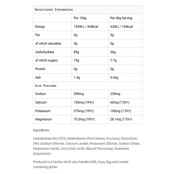 GO Electrolyte Sports Fuel 500g Lemon & Lime