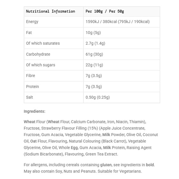GO Energy Bake Bar 50g Strawberry Single