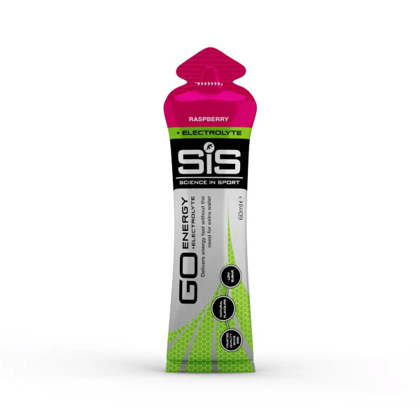 GO Energy + Electrolyte Gel 60ml Raspberry Single