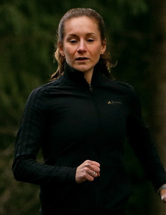 Athlete running outdoors