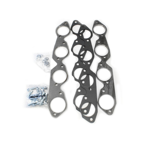 PATRIOT Header Flange, 0.375 in Thick, 2.25 in Round Port, Big Block Chevy, Kit
