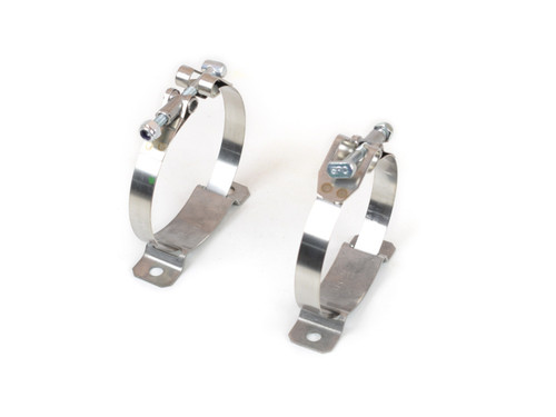 CANTON Accumulator Bracket, T-Bolt Clamp, 4-1/4 in Diameter Accumulator, Stainless, Pair