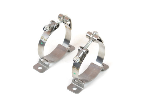 CANTON Accumulator Bracket, T-Bolt Clamp, 3-1/4 in Diameter Accumulator, Stainless, Pair