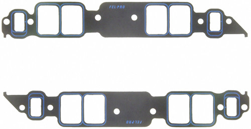 FEL-PRO Intake Manifold Gasket, Printoseal, 0.065 in Thick, 1.82 x 2.54 in Rectangular Port, Steel Core Laminate, Big Block Chevy, Pair