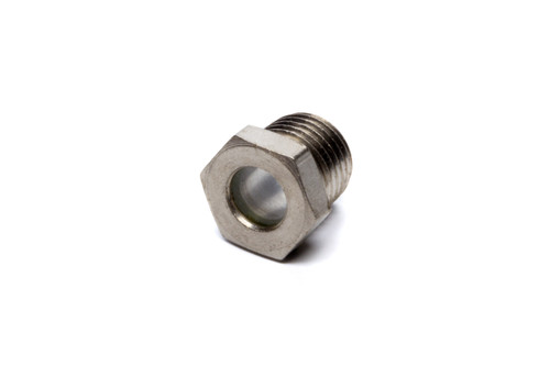 THE BLOWER SHOP Oil Level Sight Gauge, 1/4 in NPT Male Thread, 5/8 in Hex Head