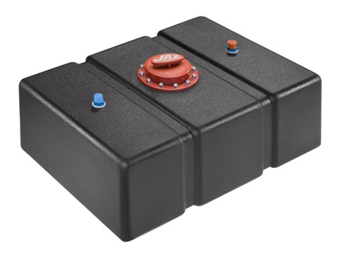 JAZ Fuel Cell, Circle Track, 22 gal, 25 in Wide x 17 in Deep x 14 in Tall, 8 AN Outlet / Vent, Foam, Plastic, Black