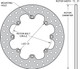 WILWOOD Brake Rotor, Drilled, 12.000 in OD, 0.313 in Thick, 8 x 7.620 in Bolt Pattern, Steel, Black Oxide