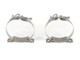 CANTON Accumulator Bracket, T-Bolt Clamp, 4-1/4 in Diameter Accumulator, Stainless, Pair