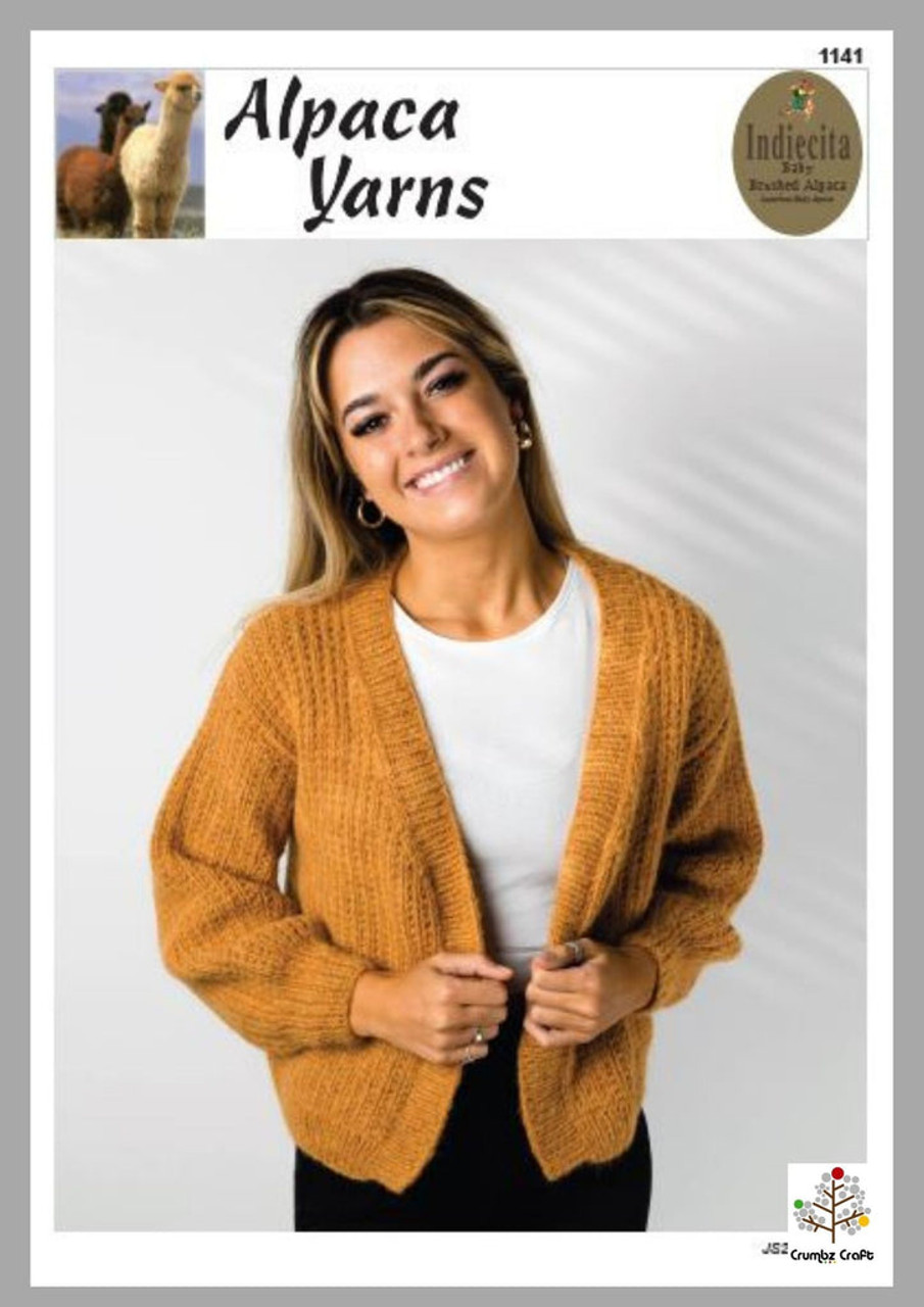 Alpaca Yarns Mock Rib Cardigan 1141