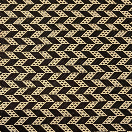 Vintage Tie Fabric: Broken Chevrons Black/Cream