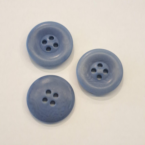 Corozo: 4 Hole Watered Effect Blue 20mm EB9032-30