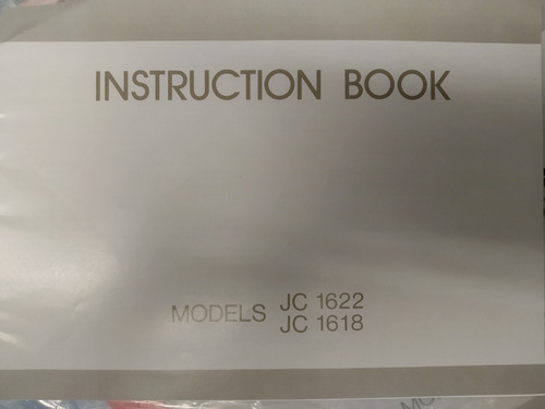 Instruction Manual: Janome JC1622 and JC1618
