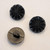 Sunburst Shank Button Black 17mm/26L K129