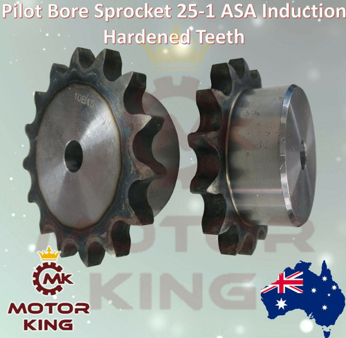 Pilot Bore Sprocket 25-1 ASA Induction Hardened Teeth