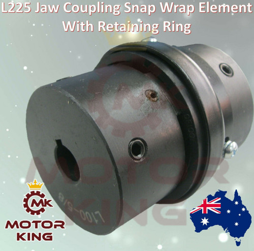 L225 Jaw Coupling with Snap Wrap Element Retaining Ring